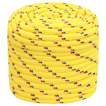 Corda de barco vidaXL | 16 mm 50 m polipropileno amarelo - 1