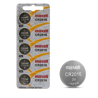 5 x Pilhas Lítio 3V Maxell CR2016 Silver - 1