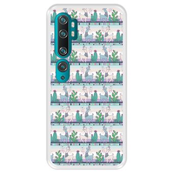 Capa Tpu Hapdey para Xiaomi Mi Note 10 - Note 10 Pro - Cc9 Pro | Design Padrão de Lhama 2 - Transparente