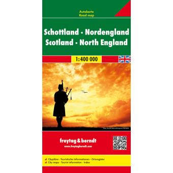 Mapa de Estrada Escócia e Norte de Inglaterra 1:400.000 - 1