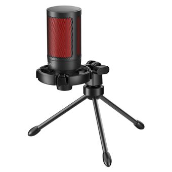 Microfone Savio wired gaming microphone with backlight tripod USB SONAR PRO | Vermelho - 1