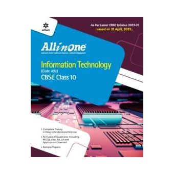 Cbse All In One Information Technology Code 402 Class 11 202223 Edition As Per Latest Cbse Syllabus Issued On 21 April 2022 - 1