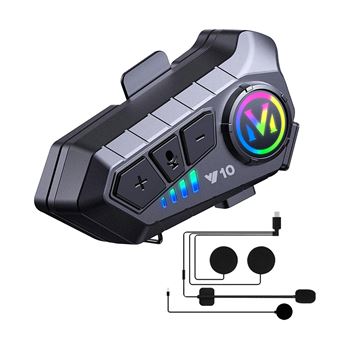 Auricular Intercomunicador para Capacete de Moto Klack Y10 | Comunicação Bluetooth 5.3 | Resistência IPX6 | Som Hi-Fi | 1 Unidade - 1