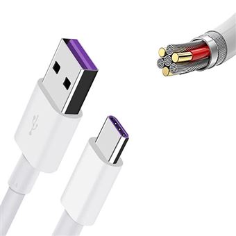 Cabo de Carregamento G4M Ultra Rápido Super Charge USB to Type C 100cm para Huawei - 1