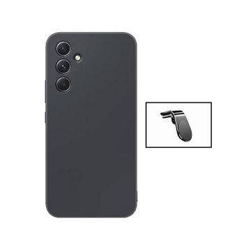 Kit GIFT4ME Suporte de Carro Magnético L + Capa Proteção Traseira Silicone para Samsung Galaxy A55 5G | Preto - 1