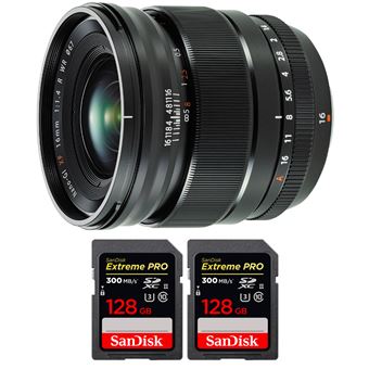 Objetiva Fujifilm XF 16mm f/1.4 R WR + 2 SanDisk 128GB UHS-II 300 MB/s + PDF 15 técnicas para melhorar as suas fotografias - 1
