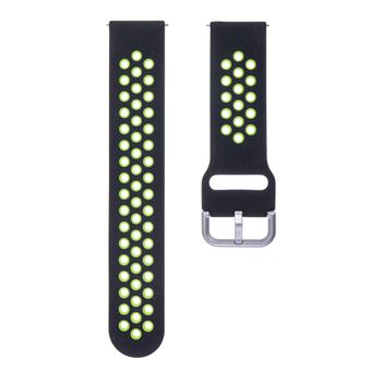 Bracelete de Silicone Aceshley Spor para Apple Watch | 22 mm - Preto/Verde - 1