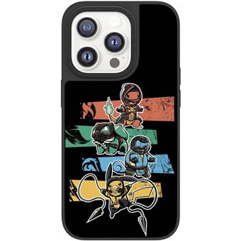 Capa de silicone com MagSafe Nizzoe para iPhone 15 PRO - Pokémon Pikachu Squirtle - 1