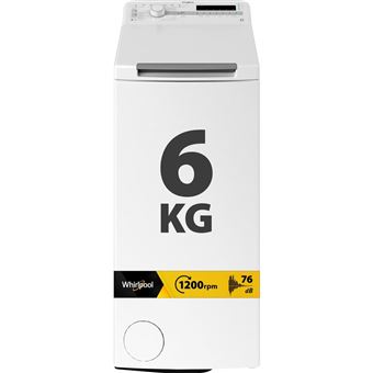 Máquina de Lavar Roupa Carga Superior Whirlpool TDLR 6240S IT | 6 Kg | 1151 RPM | C | Branco - 1