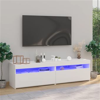 Móvel de TV com Luzes LED vidaXL | 2 Peças | 75x35x40 cm | branco - 1
