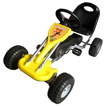 Kart com Pedais vidaXL Amarelo - 1
