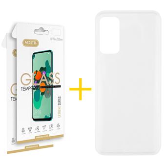 Conjunto Accetel 2 X Película de Vidro + Capa para Huawei P Smart 2021 Silicone Liso Transparente Clear - 1