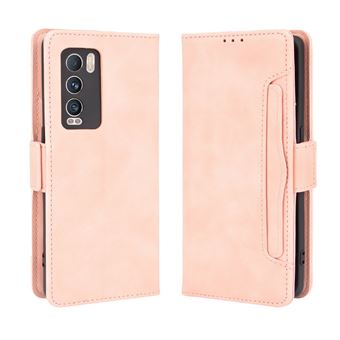 Capa PU + TPU móvel externo, à Prova de Choque com Suporte Rosa para Realme GT Explorer Master - 1