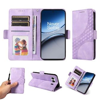 Capa FLOODKING para OnePlus Nord 4 5G | Design Acolchoado | Couro PU Premium | Roxo - 1