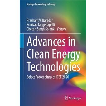 Advances In Clean Energy Technologies Select Proceedings Of Icet 2020 Springer Proceedings In Energy - 1