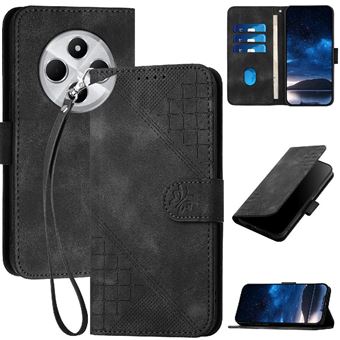 Capa Livro ZURSANA para Xiaomi Redmi 14C | Couro PU Premium Magnético | Porta-cartões | Suporte | Preto - 1