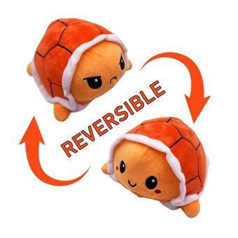 Peluche HSMY Tartaruga Reversível | 15 cm - Laranja - 1