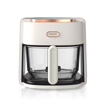 Fritadeira Digital sem Óleo HAEGER Air Glass | 4.5 L | 8 Programas | Cuba em Vidro | 1200W - 1