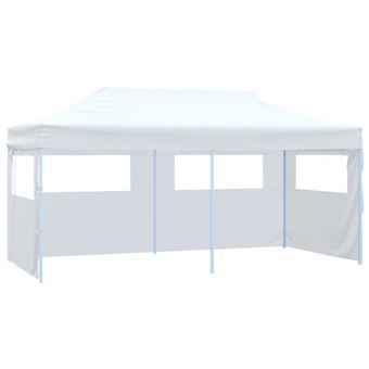 Tenda Dobrável para Festas vidaXL | 4 paredes 3x6m aço branco - 1
