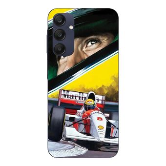 Capa Maniacase para Samsung Galaxy A25 | Samsung Galaxy A25 F1 Ayrton Senna Mclaren Legend Fórmula 1 - 1
