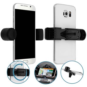 Suporte Universal para Automóvel Avizar Grelha de ar Gira 360º Ajustável - Preto - 1