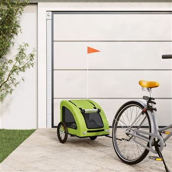 Reboque de bicicleta para Animais vidaXL | tecido oxford/ferro verde - 1