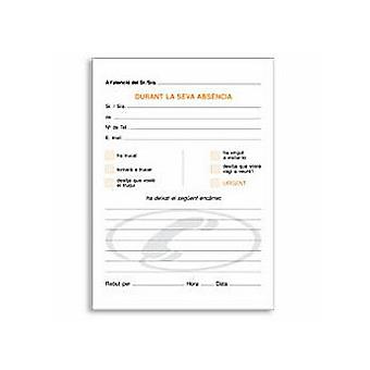 Livro De Recibos Llamadas Loan Catalán Branco 10,5 (A) X 14 (H) Cm 100 Hojas - 1