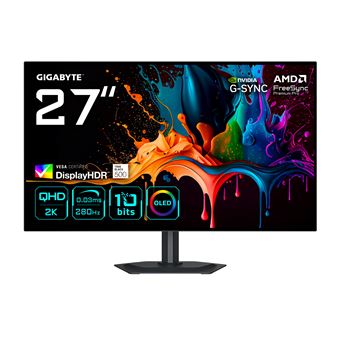 Monitor Gaming GIGABYTE MO27Q28G | OLED | QHD | 0,03 ms | 280 Hz | 27" | F - 1