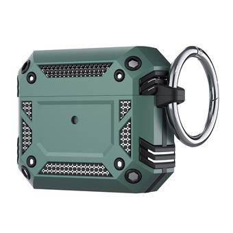 Capa e TPU Anti-queda, Anti-Choque com porta-chaves Verde para AirPods 3 - 1