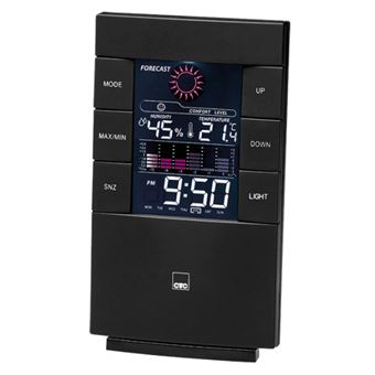 Estações meteorológicas digitais Clatronic WSU 7024 Preto LCD AC/Bateria