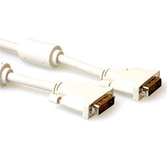 Cabo Dvi ACT DVI-D Dual Link connection cable, M - M, Ivory 10.0m - 1
