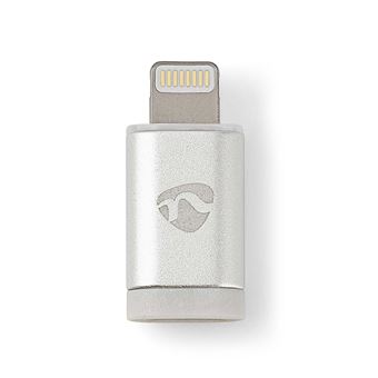 Nedis CCTB39901AL cabo de interface/adaptador de género Apple Lightning USB Micro B Female Alumínio - 1