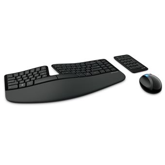 Teclado Wireless + Rato Microsoft Sculpt Ergonomic Desktop | Idioma: Inglês | Preto - 1