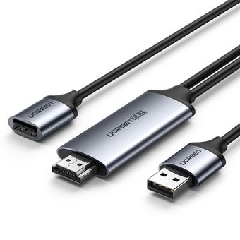 Adaptador de Telemóvel UGREEN 50291 CM151 para HUAWEI Mate10 / 20/30 / Samsung S8 | USB-C para HDMI PD Type-C - Cinzento - 1