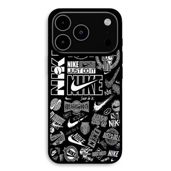 Capa Maniacase para iPhone 17 Pro Max | Nike logótipo Air Graffiti Preto e branco - 1