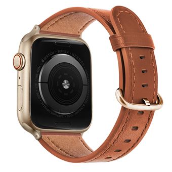 Bracelete de Couro HSMY Simples Clássico para Apple Watch Series 6/ SE/ 5/ 4 | 40 mm - Castanho - 1
