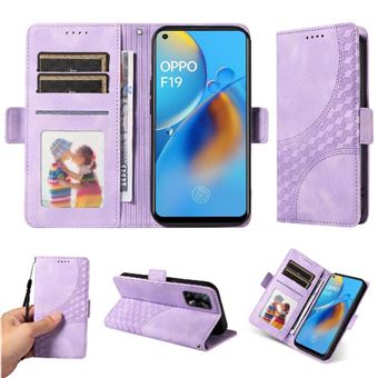 Capa FLOODKING para OPPO A74 4G | Design Acolchoado | Couro PU Premium | Roxo - 1