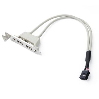 Adaptador BeMatik USB Motherboard para 2xAH Pino 2X5 Suporte de Baixo Perfil - 1
