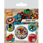 Pack de Crachás Pyramid International Marvel Iron Man Retro