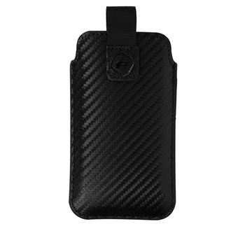 Bolsa Forcell para Smartphone Efeito de Carbono Aba Pull-Up Tamanho Xs - Preto - 1