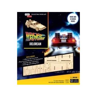 Incredibuilds Back To The Future Delorean Book And 3D Wood Model - 1