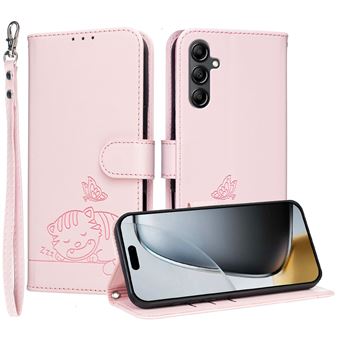 Capa FOXDOCK para Samsung Galaxy A15 | Flip | Bloqueio RFID | Fecho Magnético | Pele Sintética | Alça de Pulso Amovível | Rosa - 1