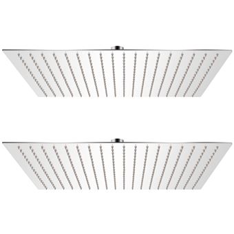 Conjunto de 2 Cabeças de Chuveiro vidaXL em Aço Inoxidável 50X50 Cm - 1