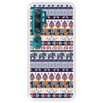 Capa Tpu Hapdey para Xiaomi Mi Note 10 - Note 10 Pro - Cc9 Pro | Design Padrão Tribal de Tapete Indiano 2 - Transparente