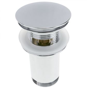 Válvula de Drenagem PrimeMatik | 9 cm | Ficha para Pia e Casa de Banho Universal G1-1/4 - Cromado Arredondado - 1