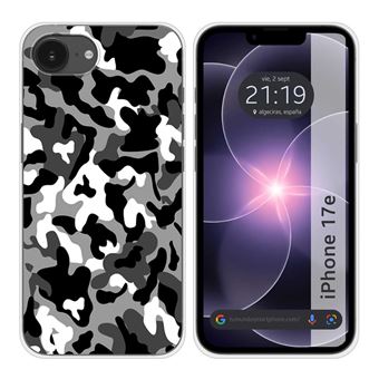 Capa TUMUNDOSMARTPHONE | Silicone | para iPhone 17e | estampa de camuflagem de neve - 1