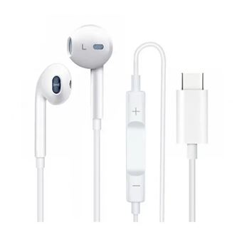 Auriculares Earphones USB-C Headset PHONECARE para Apple iPhone 15 Pro | Branco - 1