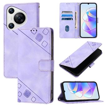 Capa ZURSANA para Huawei P70 Pro | Flip | Couro PU | À Prova de Choque | Suporte Dobrável | Fecho Magnético | Roxo - 1