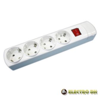 Tomada Elétrica Electro Dh Com 4 Saídas Schuko ComInterruptor Edh - 1