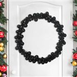 Guirlanda de Bolas de Natal vidaXL | Preto 186 cm | Poliestireno
